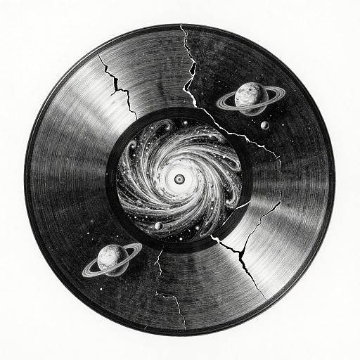 Trompe-l'œil Cracked Vinyl Galaxy