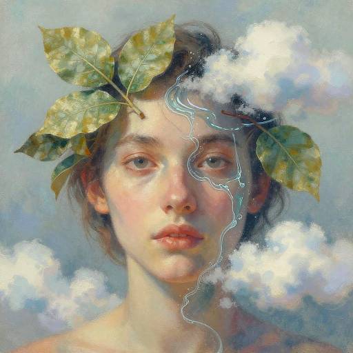 Human-Nature Unity Portrait in Pastels