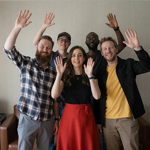 Lively Group Portrait in Casual Setting