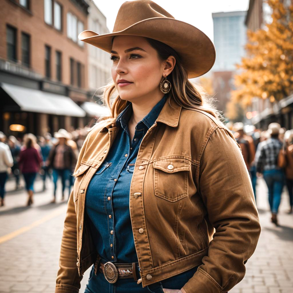 Curvy Cowgirl in Rustic Street Parade