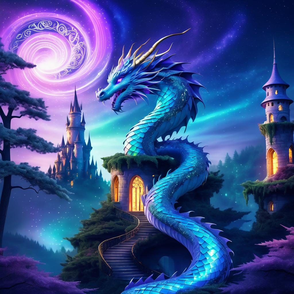 Ethereal Dragon in Enchanted Twilight