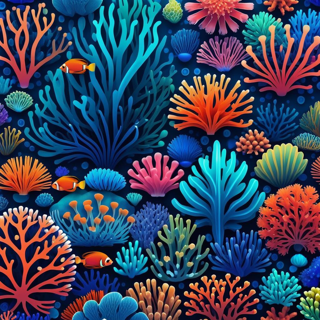 Vibrant Coral Reef Inspired Wallpaper