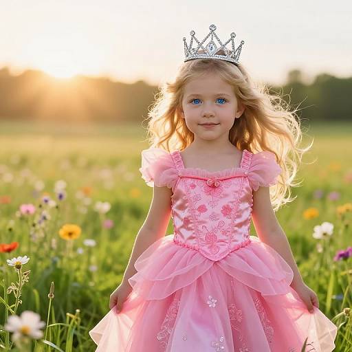 Blonde Princess in Sunny Meadow