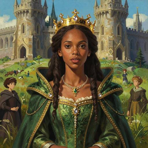 Majestic Medieval Queen in 8K Detail