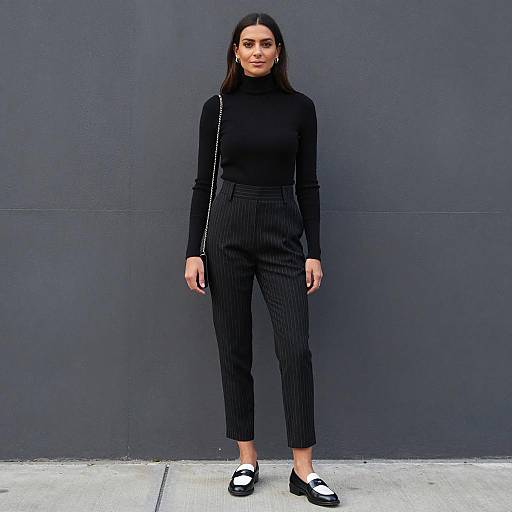 Stylish Woman Against Concrete Backdrop