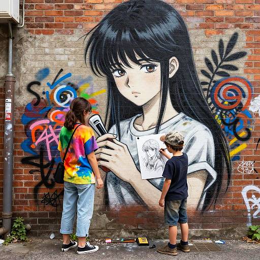 Vibrant Duo of Street Artists