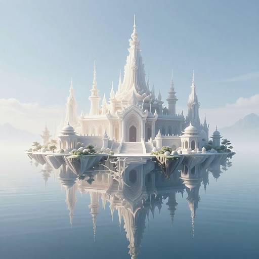 Surreal Floating Fantasy Island