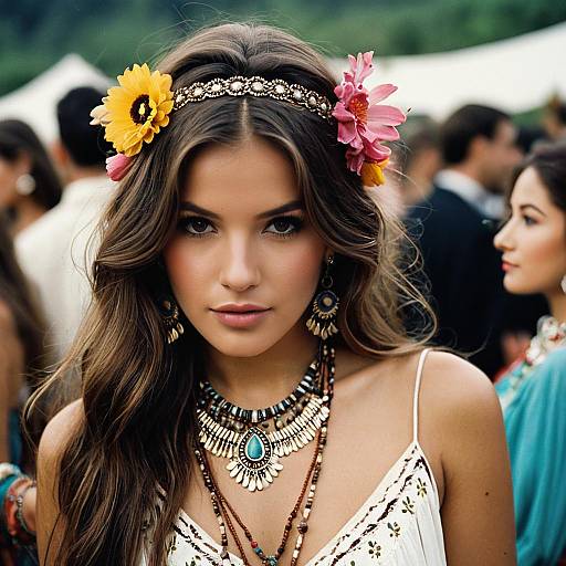 Bohemian Woman at a Party