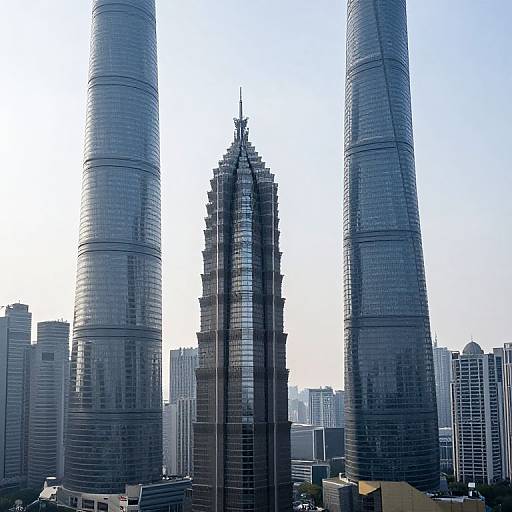 Futuristic Cylindrical Skyscraper Cityscape