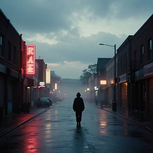 Gloomcore Urban Dusk Scene