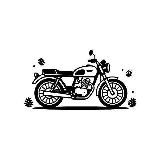 Minimalistic Vintage Motorcycle Logo