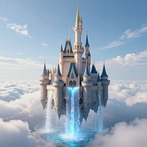 Majestic Inverted Castle Above Clouds