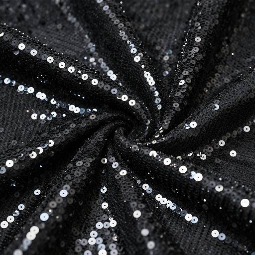 Close-Up of Shimmering Black Sequins