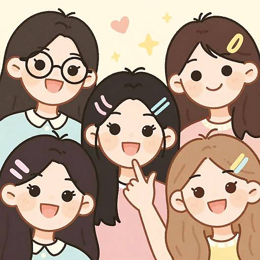 Whimsical Cartoon Avatar Selfie