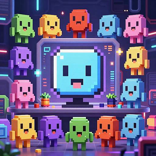 Futuristic Pixel Art Sprite Generator