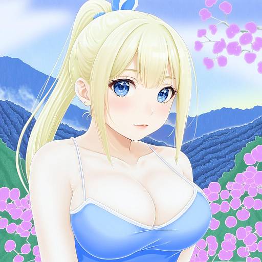 Illustration of Aoyama blue mountain, gochuumon wa usagi desu ka? in the style of 10mo