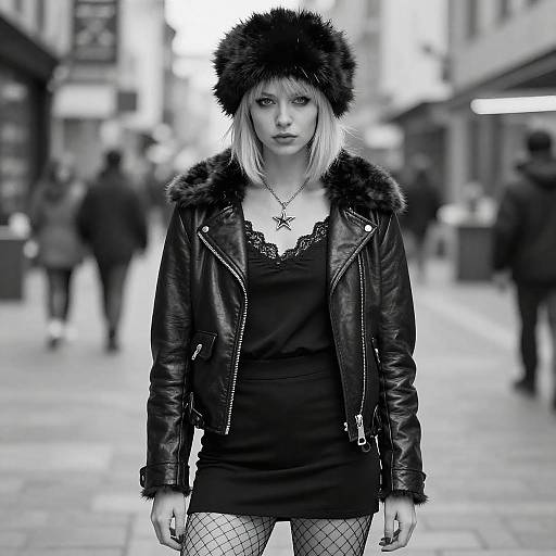 Edgy Black-and-White Portrait