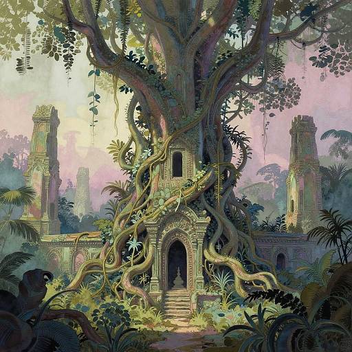 Ethereal Vine Giant in Jungle Ruins