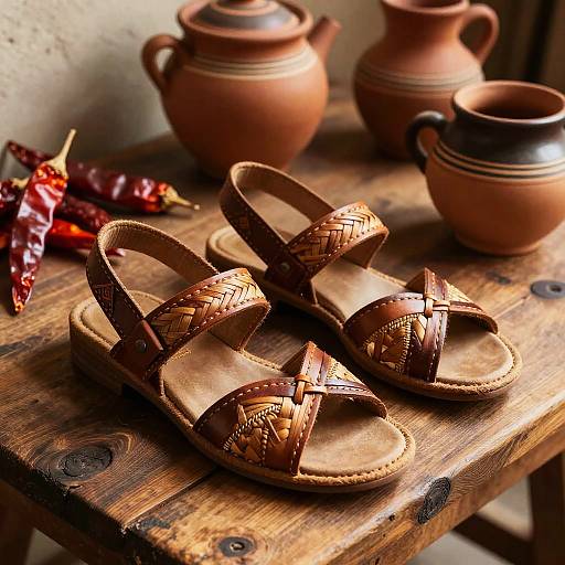 Traditional Huarache Sandals Still Life