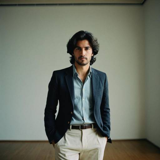 Retro 1970s Male Casual Fashion Portrait