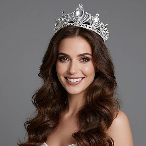 Radiant Woman with Silver Crystal Crown