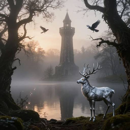 Mystic Dawn at Haunted Wizard Tower