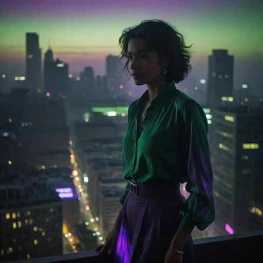 Backlit Woman in Urban Purple Haze Backlit Woman in Urban Purple Haze