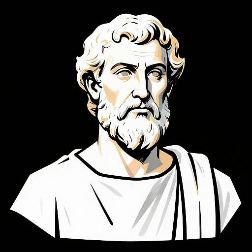 Minimalistic Aristotle Portrait Sketch