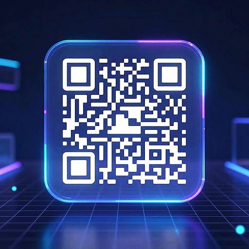 Futuristic AR QR Code Interface