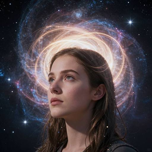 Radiant Energy Around Cosmic Woman