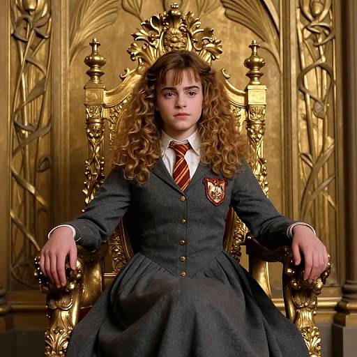 Princess Hermione on Golden Throne