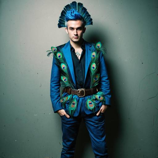 Horror Themed Peacock Costume for Men