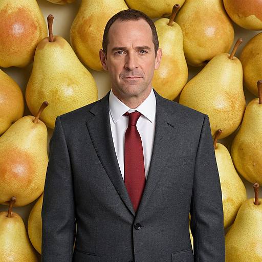 Colorful Pears and Saul Goodman Lookalike