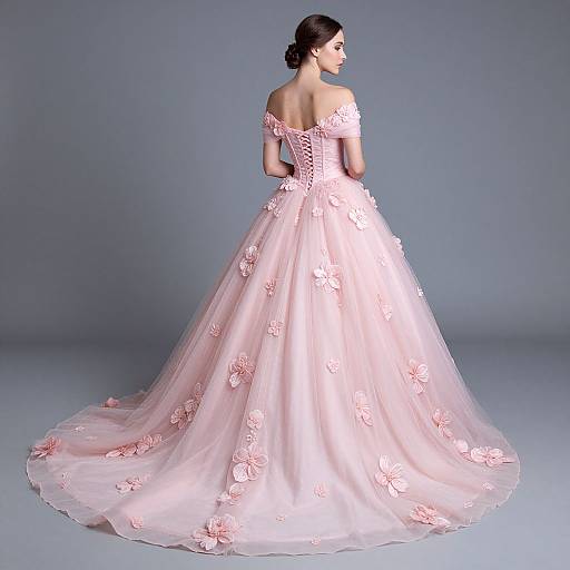 Elegant Romantic Candy Pink Ball Gown