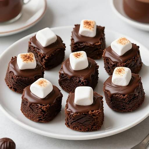 Fudgy Hot Chocolate Brownie Cups