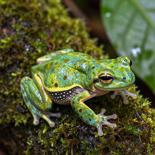 Bright Green Grenouille Macro Close-Up