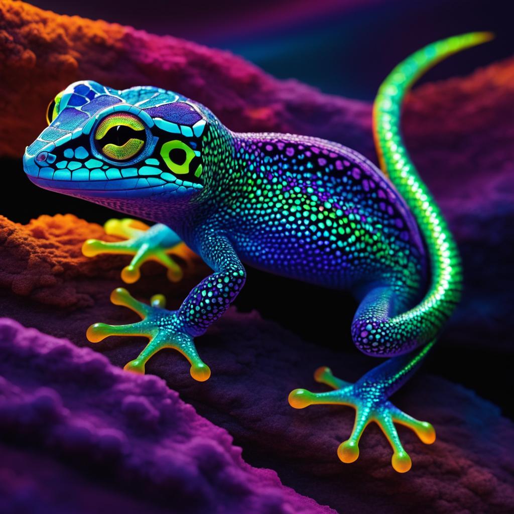 Radiant Isotope: The Colorful Gecko Essence