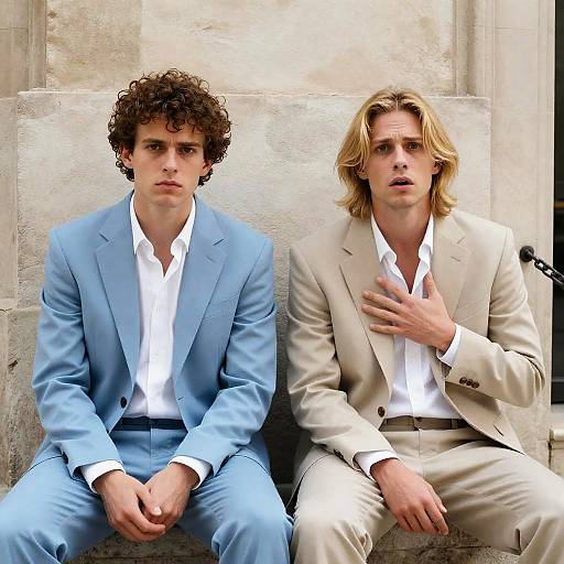 Intense and Surprised: Two Men Portrait