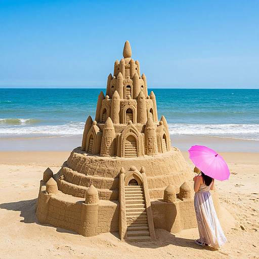 Majestic Sandcastle by the Shore