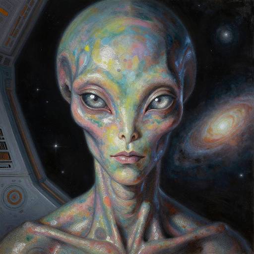 Mysterious Alien Portrait in Space