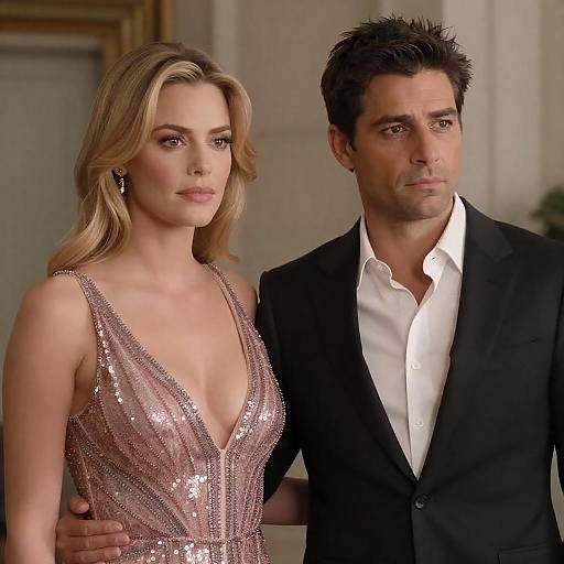 Elegant Portrait of a Serious Couple