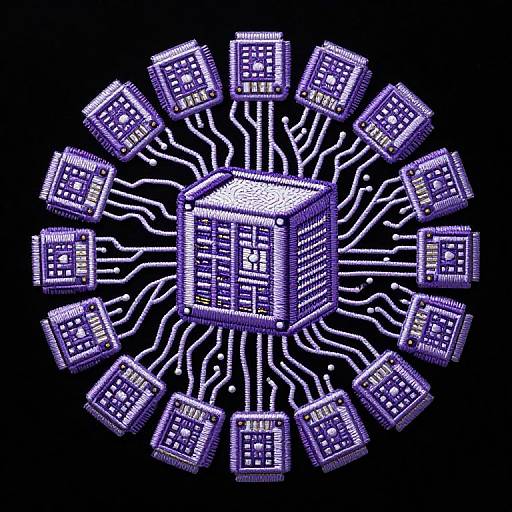 Embroidery Motif of Neural Networks