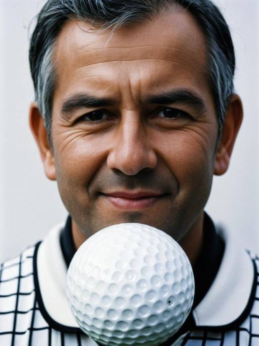 Man in Golf Ball Costume Close-Up