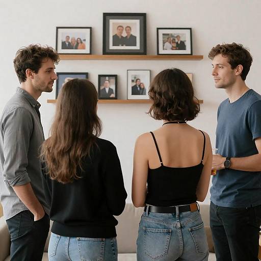Group Portrait in a Cozy Room