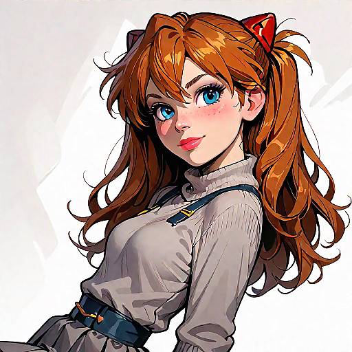 Asuka Hogwarts Uniform Cute Side View