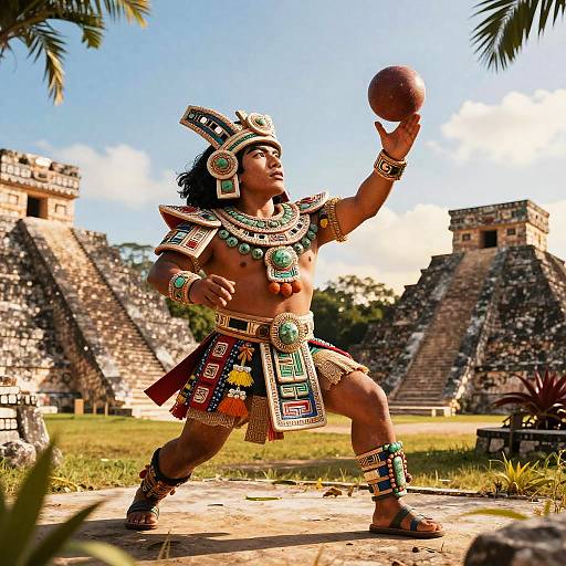 Hunahpu Playing Mayan Ballgame