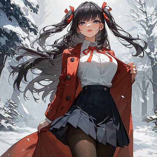 Chopio Tohsaka Rin Snowy Portrait