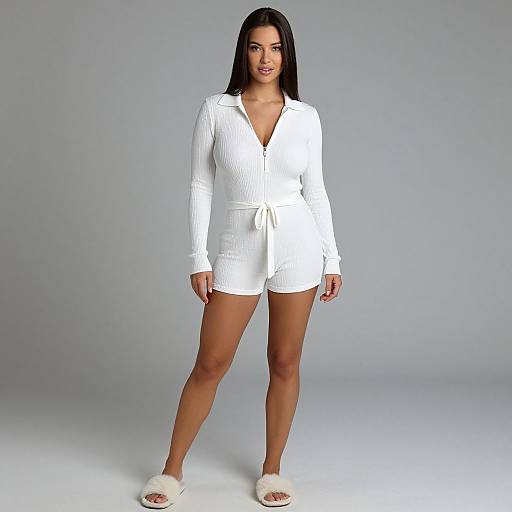 Casual Comfort in White Romper