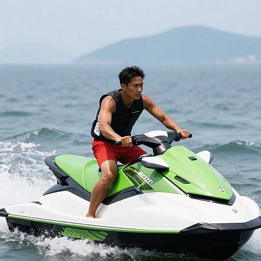Dynamic Jet Ski Rider in Action