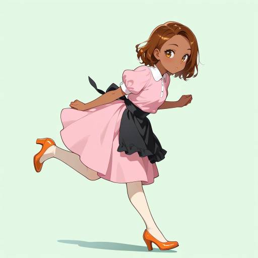 Charming Girl in a Pink Dress Charming Girl in a Pink Dress